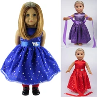 doll fashion bow princess skirt clothes accessories for 18 inch american43 cm born baby our generation birthday girls toy gift