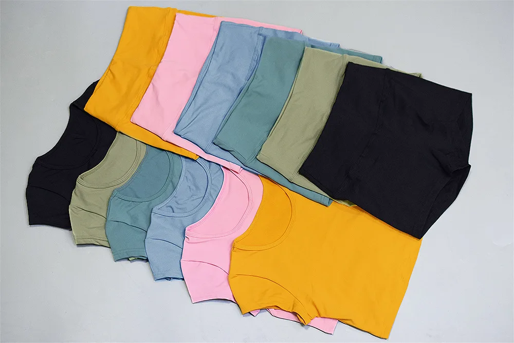 Комплект из 2 предметов женская одежда для йоги жилет и шорты спортивный комплект