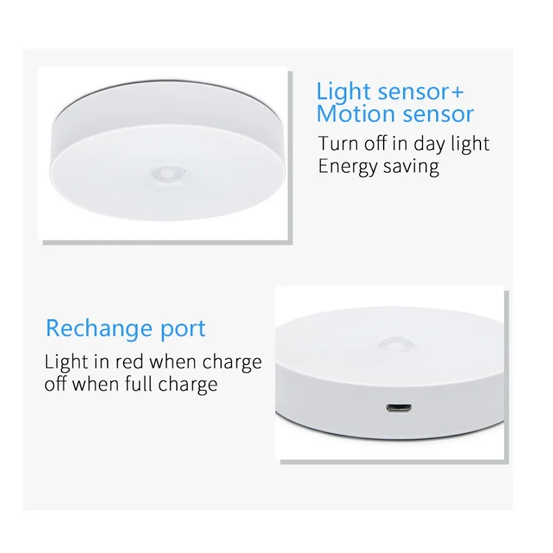 PIR датчик движения Ночной светильник Автоматическое включение/выключение для