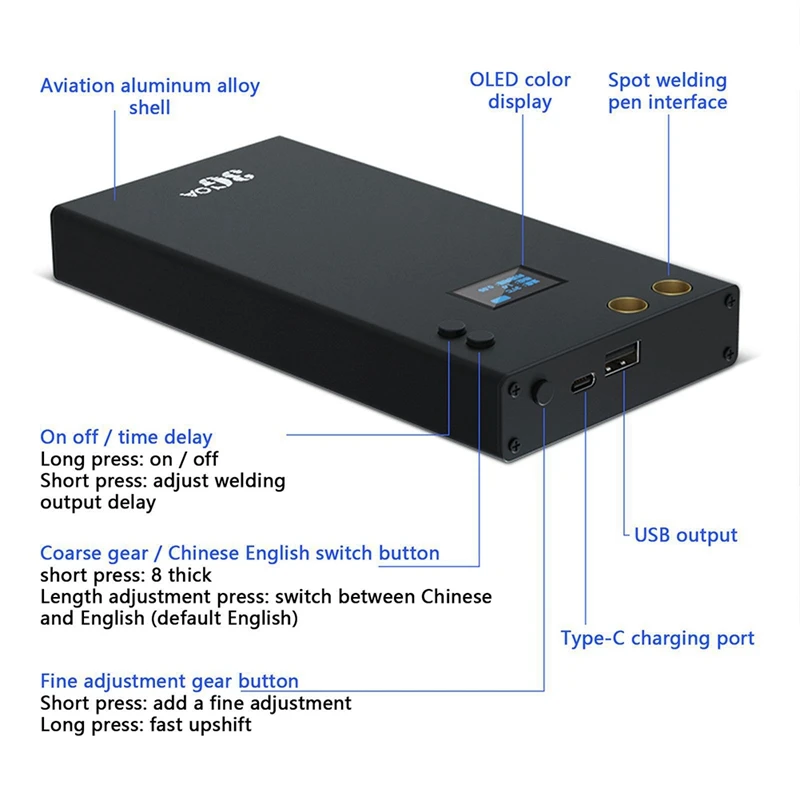 OLED портативный для точечной сварки ручной 70 зубчатый Регулируемый точечный