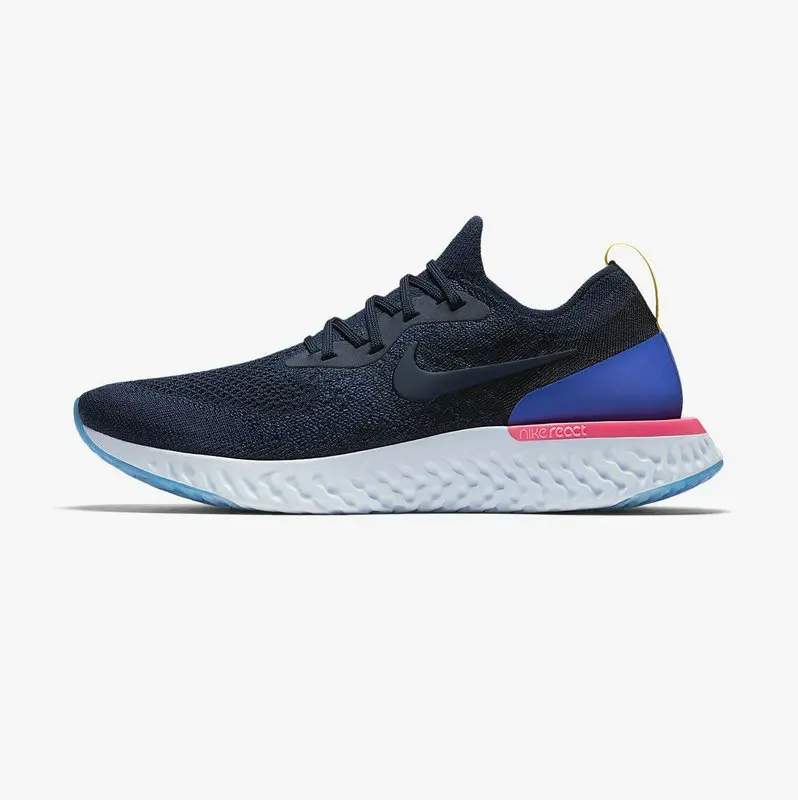 

Epic React Flyknit Braided Flying Racer AQ0067-003 All Black Blast Fashion Running Shoes Men Women Outdoor Sports Sneakers