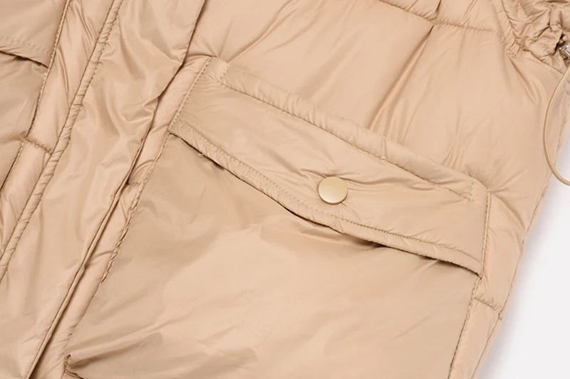 

Loose Fit Women Khaki Cotton-padded Big Size Warm Vest New Lapel Sleeveless Fashion Tide Autumn Winter 2021 1DD0611
