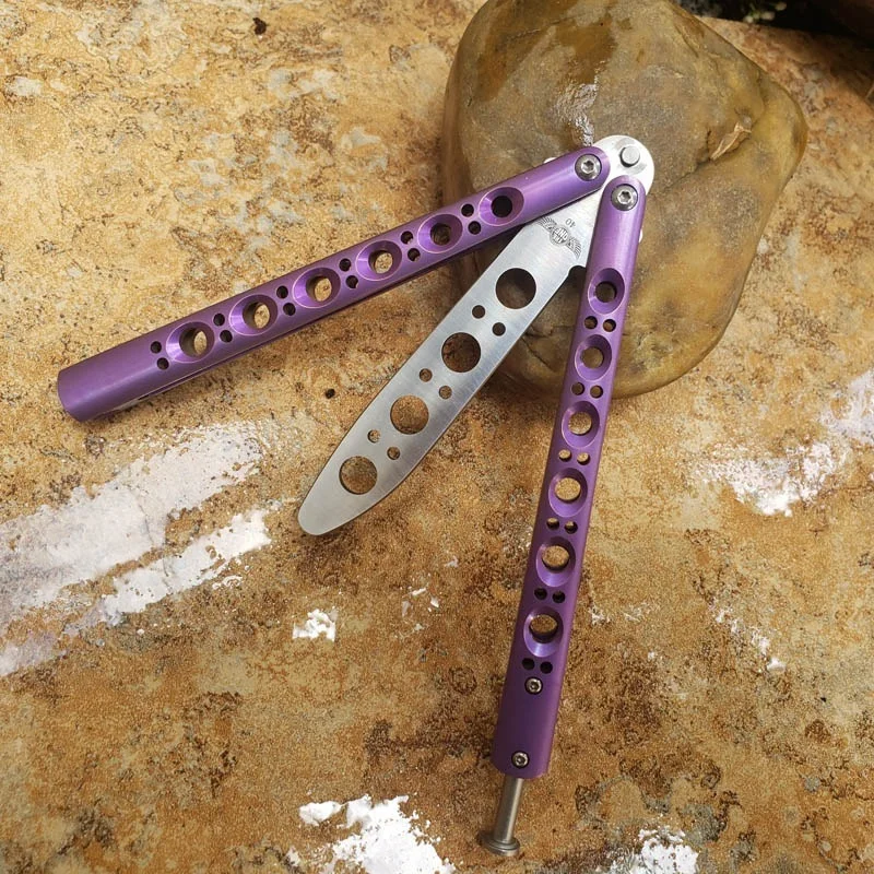 Theone Classic BM40 бабочка тренировочный нож втулки канал T4 титановая фиолетовая ручка