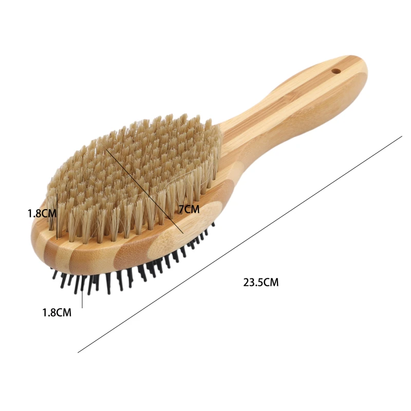 Двусторонняя щетка для ванны деревянная расческа собак и кошек инструменты