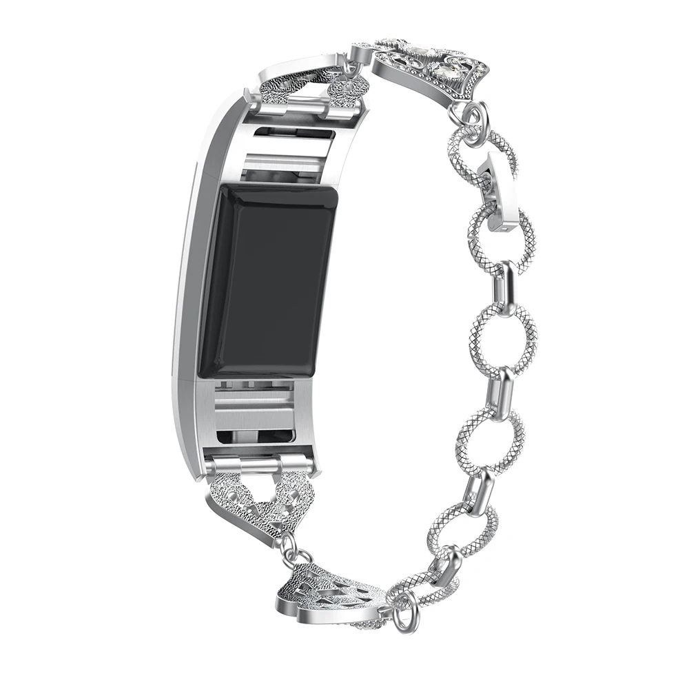 Новый браслет из сплава для часов Fitbit Charge 2 с украшением Стразы ремешок |