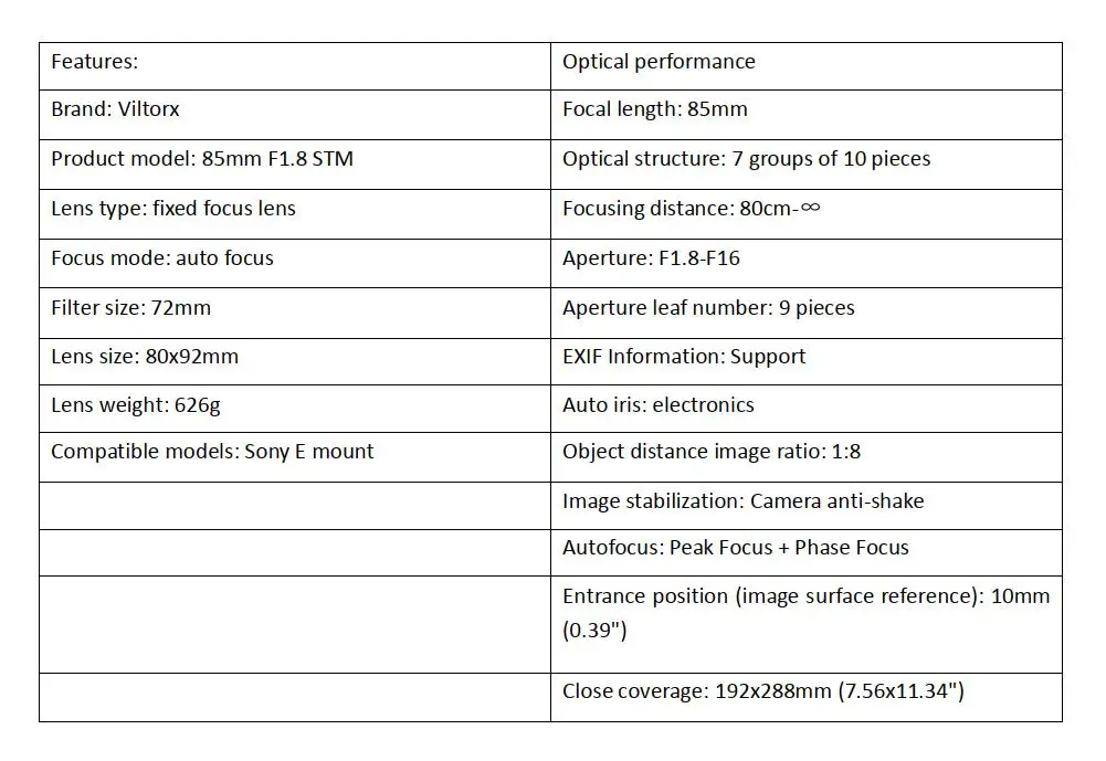 VILTROX 85 мм f1.8 STM объектив с автоматической фокусировкой и фиксированным фокусом F1.8 полный объектив для камеры sony E mount A9 a7III a7RIII a7SII A6500 A6400