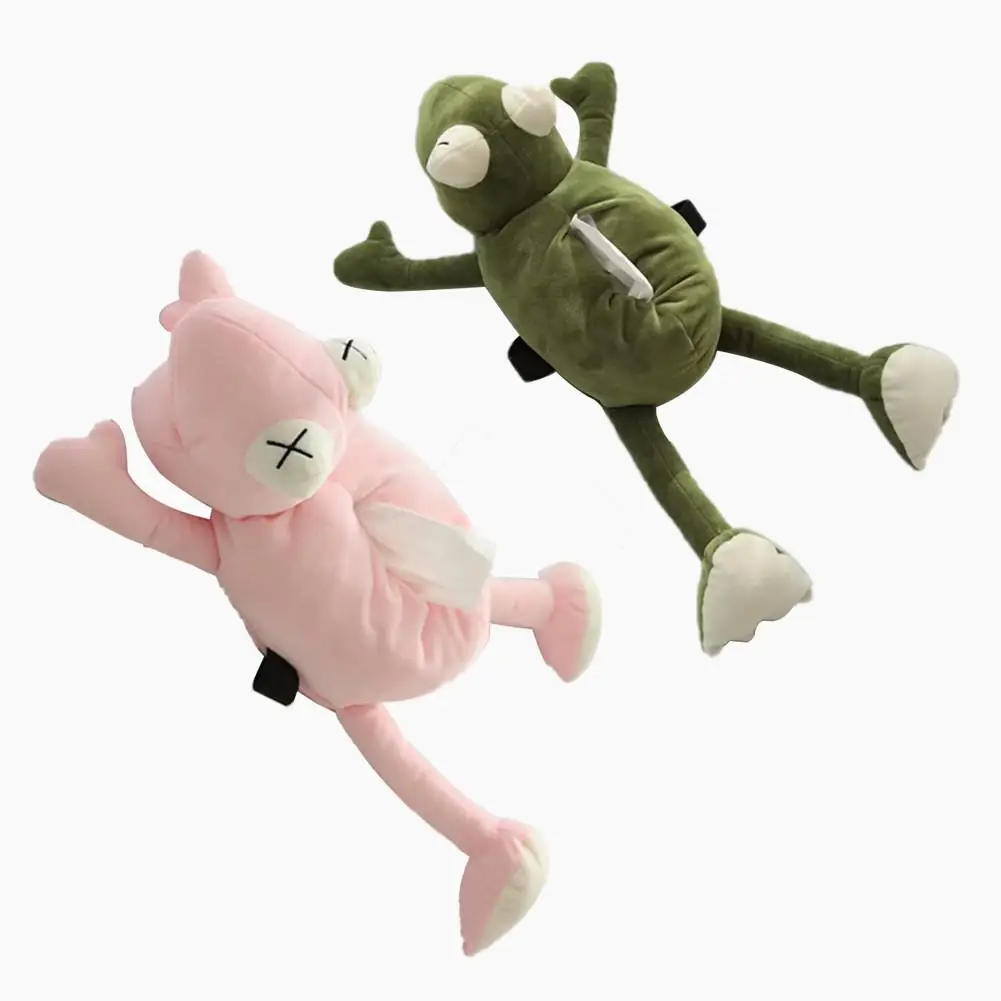 Автомобильная коробка для салфеток креативная мультяшная лягушка дома офиса