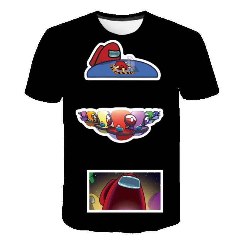 

2020 Summer Among Us 3D Printed T-shirt Casual Anime Cartoon Game Boys and Girls T-shirts Children Funny Tshirt Kid Clothes