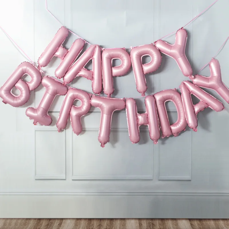 

Rose Gold Wedding Birthday Party Balloons Happy Birthday Letter Foil Balloon Baby Shower Anniversary Event Party Decoration