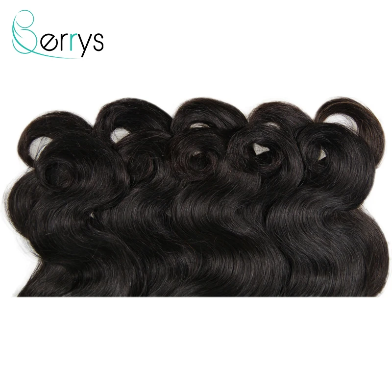Berryshair 10A бразильские человеческие волосы пучки объемная волна 10 шт./лот