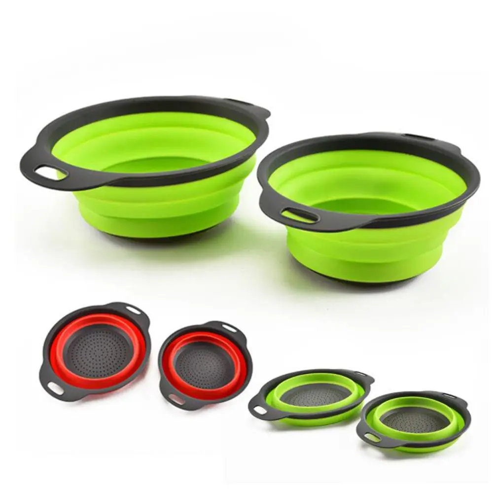 Складное сито чаша для отдыха на природе наборы посуды силиконовые складные