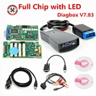 Новый Функциональный диагностический инструмент, полные чипы со светодиодный подсветкой Lexia3 PP2000 OBD2 Diagbox V7.83, прошивка 9218165C для Citroen, Peugeot