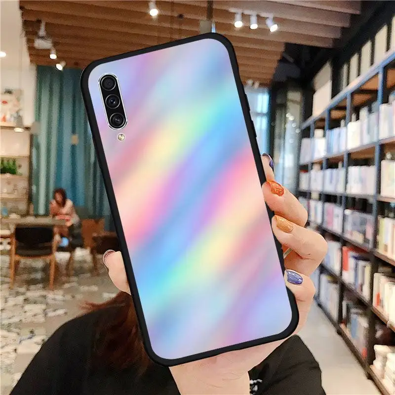 

Glossy Rainbow Phone Case For Samsung Galaxy A 3 6 7 8 10 21 01 11 31 91 10S 20S 30S 50S PLUS