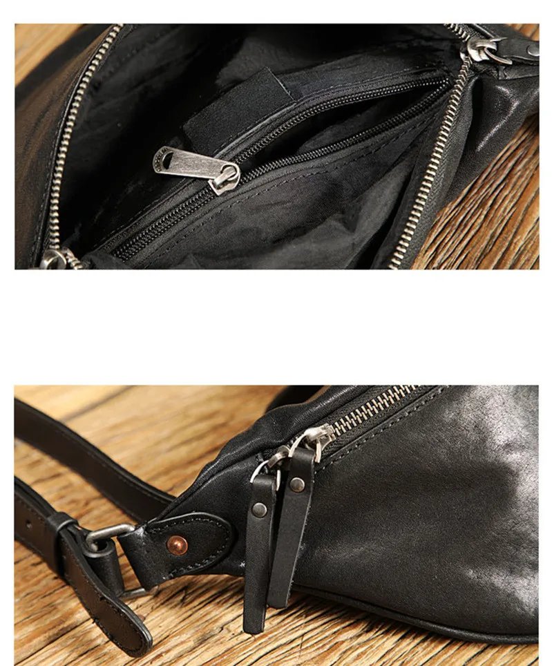 

Simple casual high-quality natural real leather women's chest bag waist bag fashion all-match soft cowhide men's shoulder bag