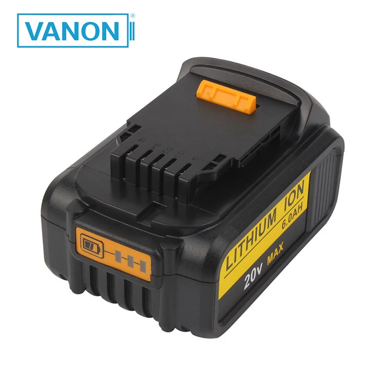 VANON для Dewalt 20 в 6000 мАч DCB200 литий-ионная аккумуляторная батарея для электроинструментов Max XR 6.0Ah литий-ионный DCB204 DCB205 DCD740 DCD780
