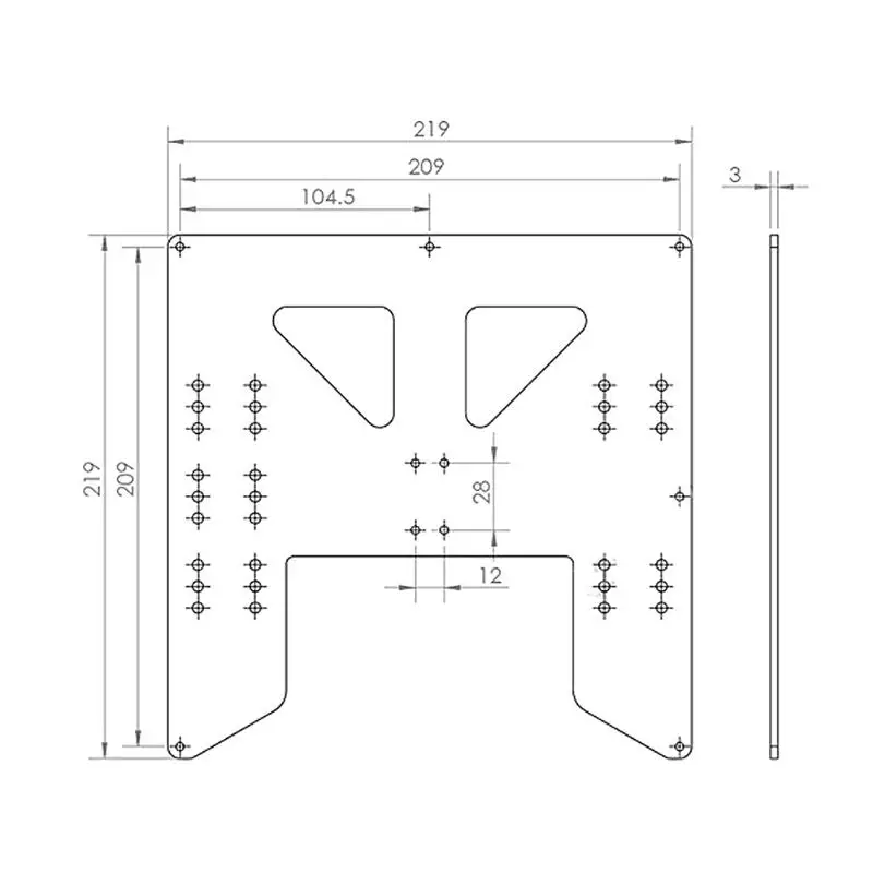 Z осевая каретка анодированная алюминиевая пластина для 3d принтера Prusa i3 Anet A8 A6
