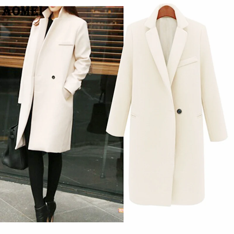 Женское шерстяное пальто облегающее длинное кашемировое кардиган элегантная