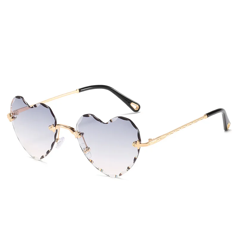 Женские солнцезащитные очки в форме сердца JASPEER оправа без оправы цветные с