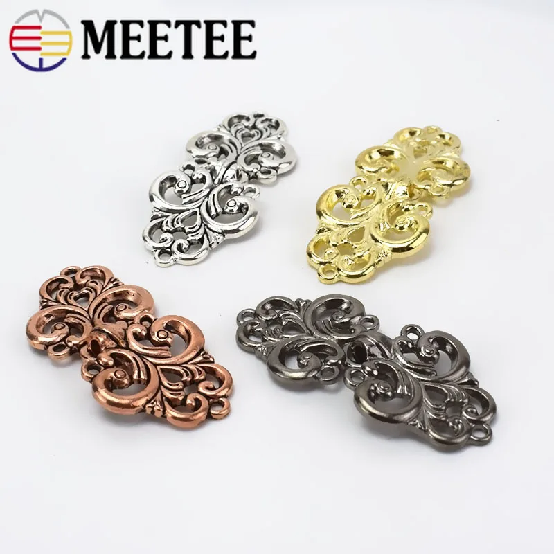 2/5 шт Ретро металлическая кнопка для шубы Шаль Воротник Одежда Пояс декоративные
