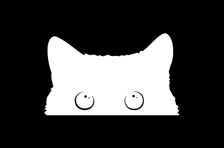 

Hot Car Sticker Accessories Poor Cat Is Stealing with Big Eyes Watch Vinyl Car Styling Cover Waterproof PVC 15cm X 9cm