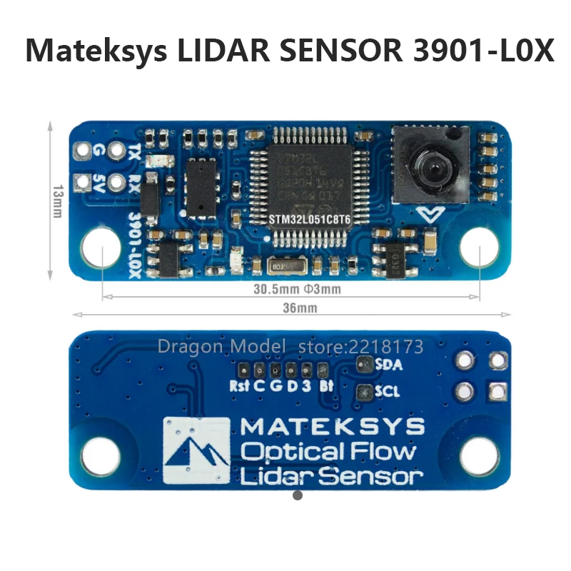 

MATEKSYS Matek OPTICAL FLOW & LIDAR SENSOR 3901-L0X INAV Module F4 F7 F405 Flight Controller for RC FPV Racing Drone