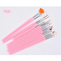 15pcspack manicure paintphototherapycarved pen uv gel polish nails lining gradient nail tools brush setstb01