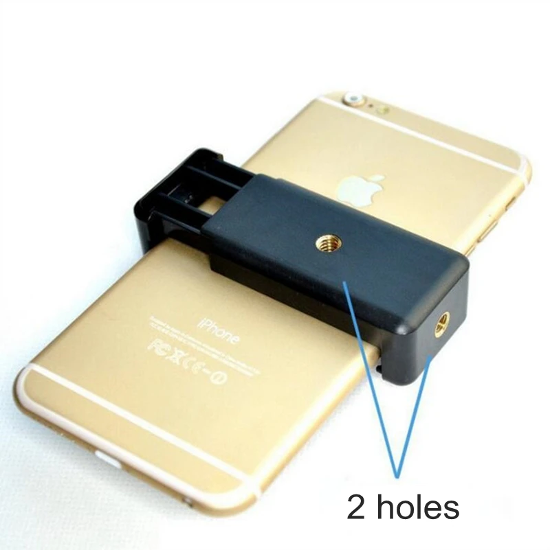 

10pcs Black Phone Clip Phone Tripods Clip Stand Bracket Holder with 2 Holes For Cell Phone Tripods