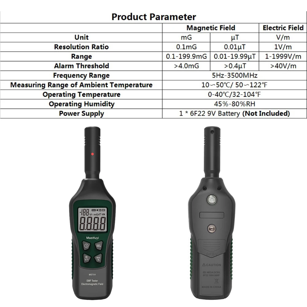 FUYI Radiation Dosimeter FY876 EMF Meter Handheld Electromagnetic Detector Wave Tester High Precise Monitor | Инструменты