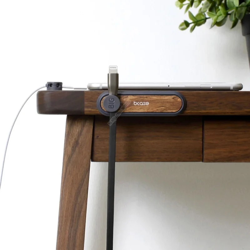 Youpin Bcase TUP2 Magnetic Absorption Cable Clip Holder Compatibility Practical Base Wood Texture | Электроника