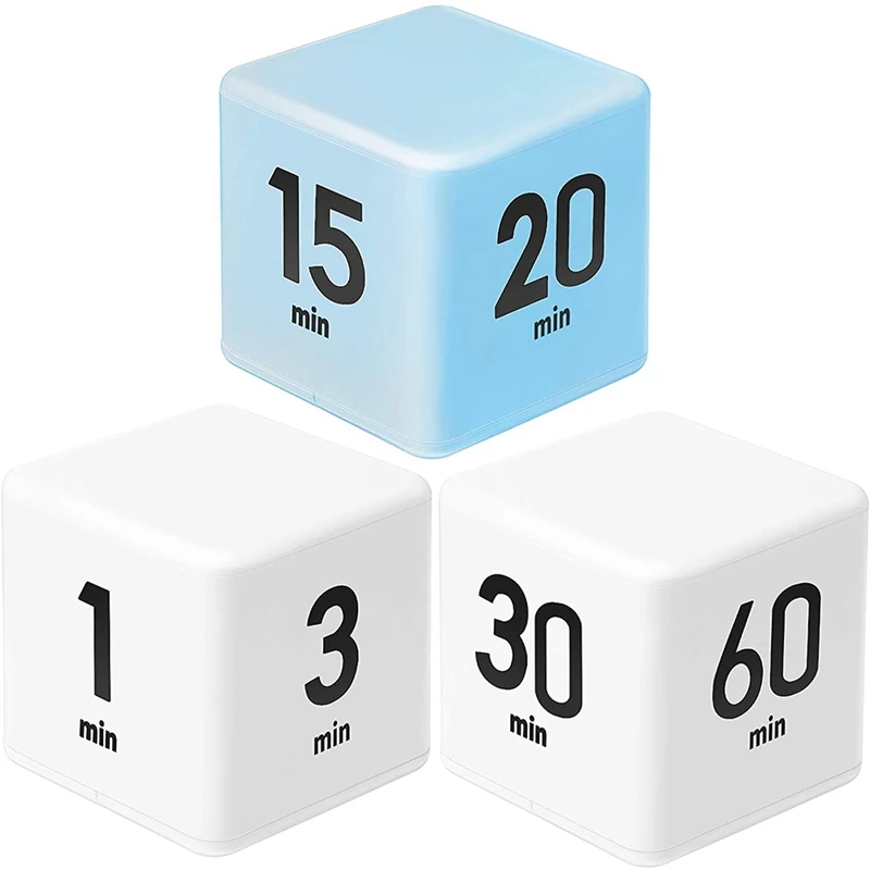 

3 Pieces Square Timers Kitchen Timers Kids Timers Exercise Timers Gravity Sensor Flip Timers Workout Timers Game Timers