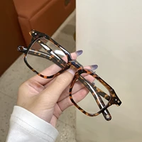 2021 new reading glasses women small square box rough frame style compatible myopia anti blue eyeglasses fixing device elegant