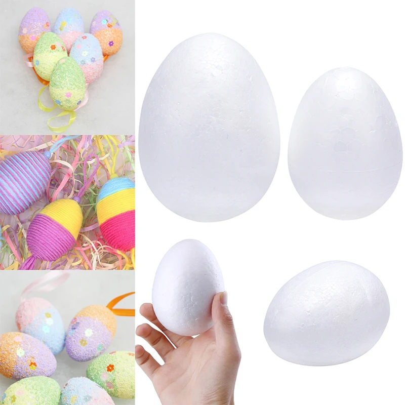 

10PCS 8/9/10CM Modelling Polystyrene Styrofoam Foam Egg Ball For DIY Christmas Day Or Easter Day Decoration DIY White Craft