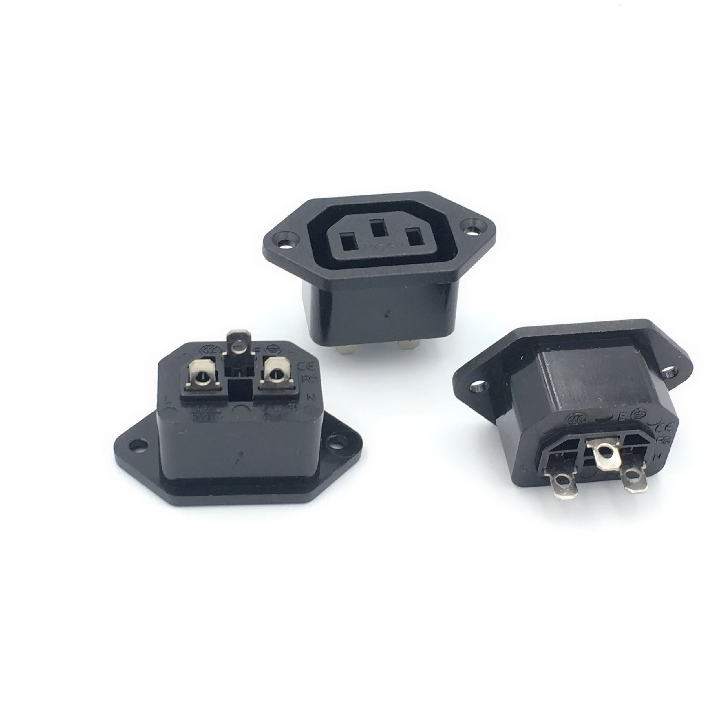 Гнездо шасси 10A/250V 3PIN 05231 AC IEC C13 C14 встроенный разъем адаптер питания выход