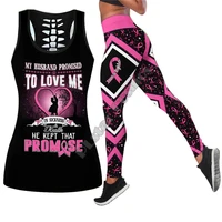 to love me 3d printed hollow out tank legging suit sexy yoga fitness soft legging summer women for girl