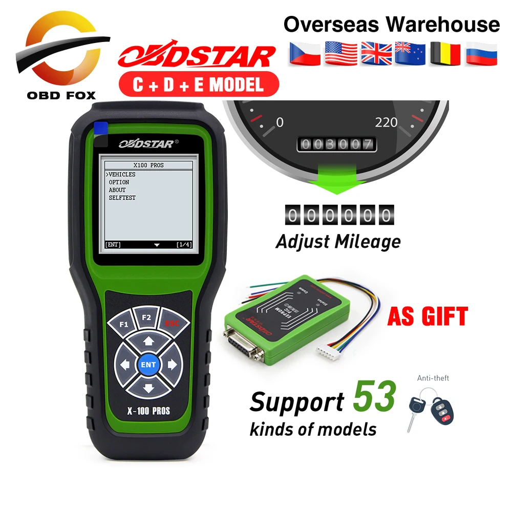 Obdstar X100 PROS авто ключ программист C+ D+ E Включая EEPROM x100 pro для иммобилайзера+ коррекция одометра+ БД Замена X-100 PRO