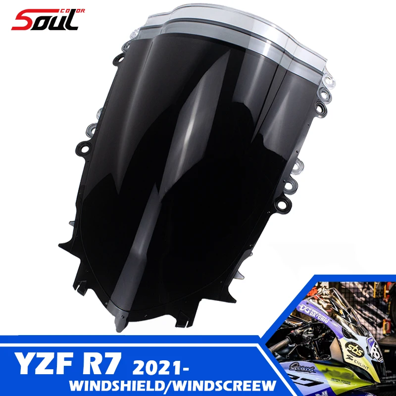 Козырёк на лобовое стекло для мотоцикла черный ветровой экран подходит YAMAHA YZF R7