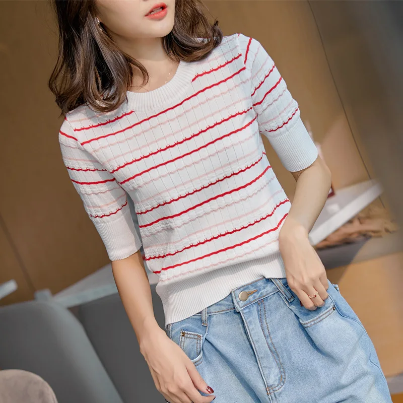 

Clothes Tops Tops Women 2020 Women's Short Sleeve Top Female Fashion Clothing Slim Versatile Short Fashion