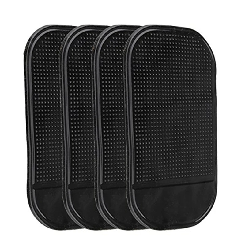 

4 PCs Black Magic Sticky Pad Anti Slip Mat Car Dashboard for Cell Phone