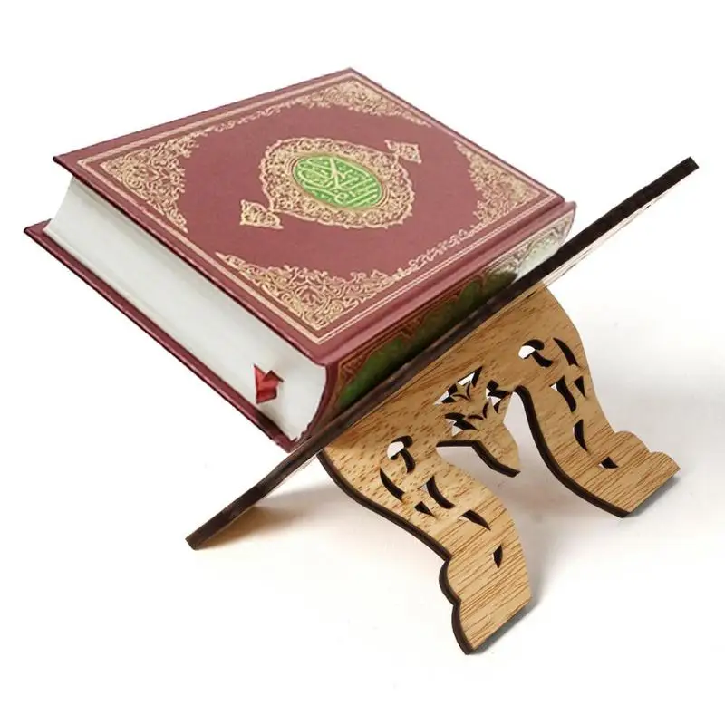Мини подставка для книг Eid Mubarak деревянная полка Библии полый стеллаж хранения
