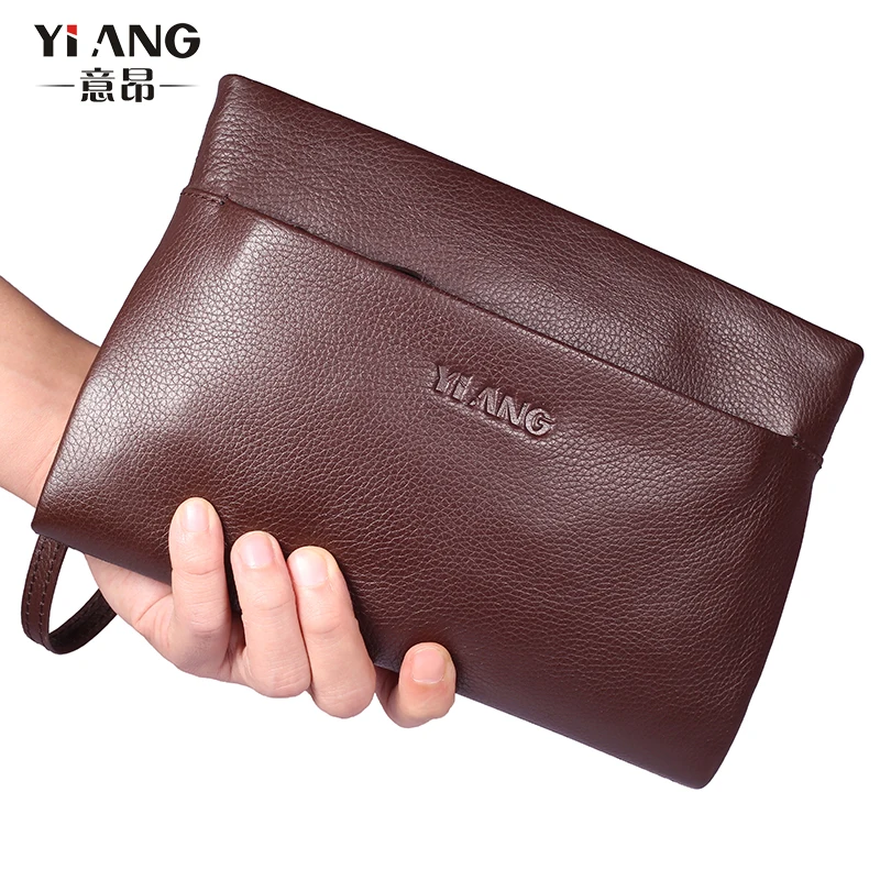 Новинка 100% натуральная кожа мужской кошелек черный клатч Длинный мягкая Сумочка