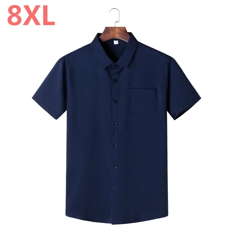 Новинка 2020 мужская рубашка 8XL 6XL 5XL новая брендовая роскошная классическая с