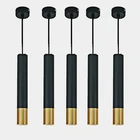 Приглушаемые светодиодсветодиодный подвесные лампы 10 Вт15 Вт, длинные трубчатые лампы, лампы для столовой, магазина, бара, украшение, цилиндрическая трубка, шнур, подвесные светильники