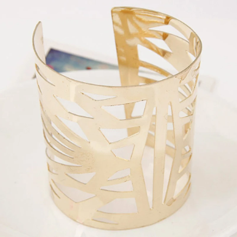 

Opening Bracelets All-match Ultra Wide Bracelets Fashion Hollow Out Bangle For Ladies Party Decoration