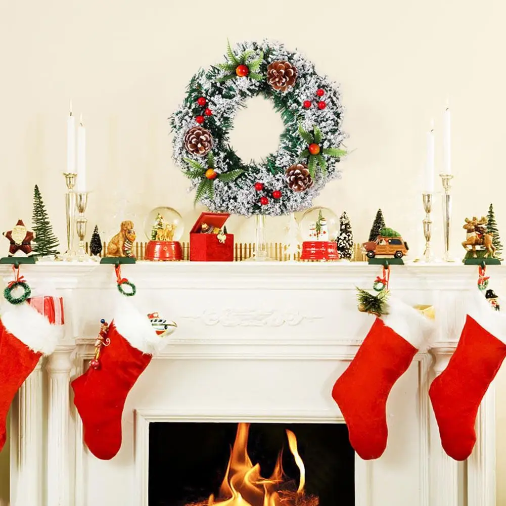 Рождественский венок ручной работы для украшения дома искусственная Еловая