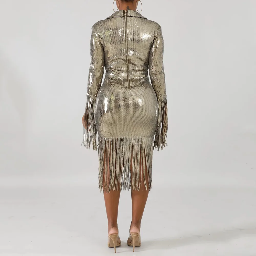 Женские вечерние сексуальные Клубные золотистые платья с блестками блестящее