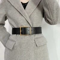 corset belt soft pu leather belts for women wide cummerbunds design cinturon mujer vintage metal pin buckle waist strap cintos