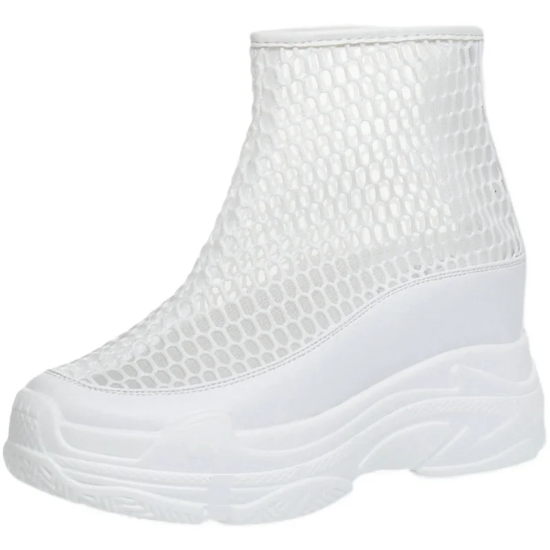 Сандалии гладиаторы женские на скрытом каблуке босоножки с перфорацией