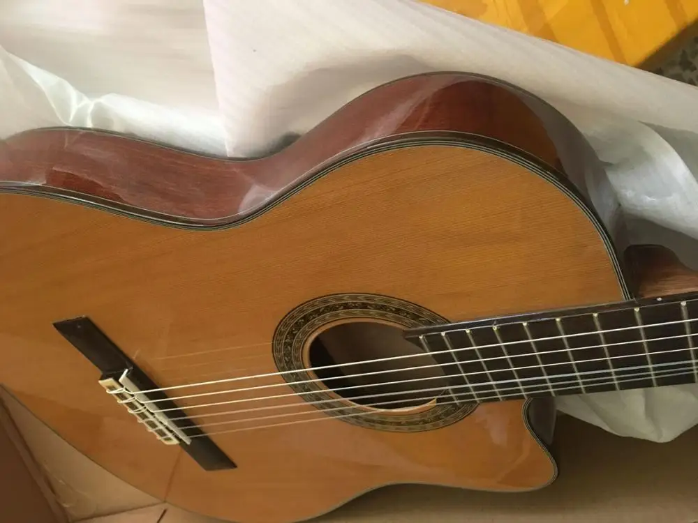 model2 guitar no EQ Высококачественная классическая гитара из цельного дерева - Цвет: model2 guitar no EQ