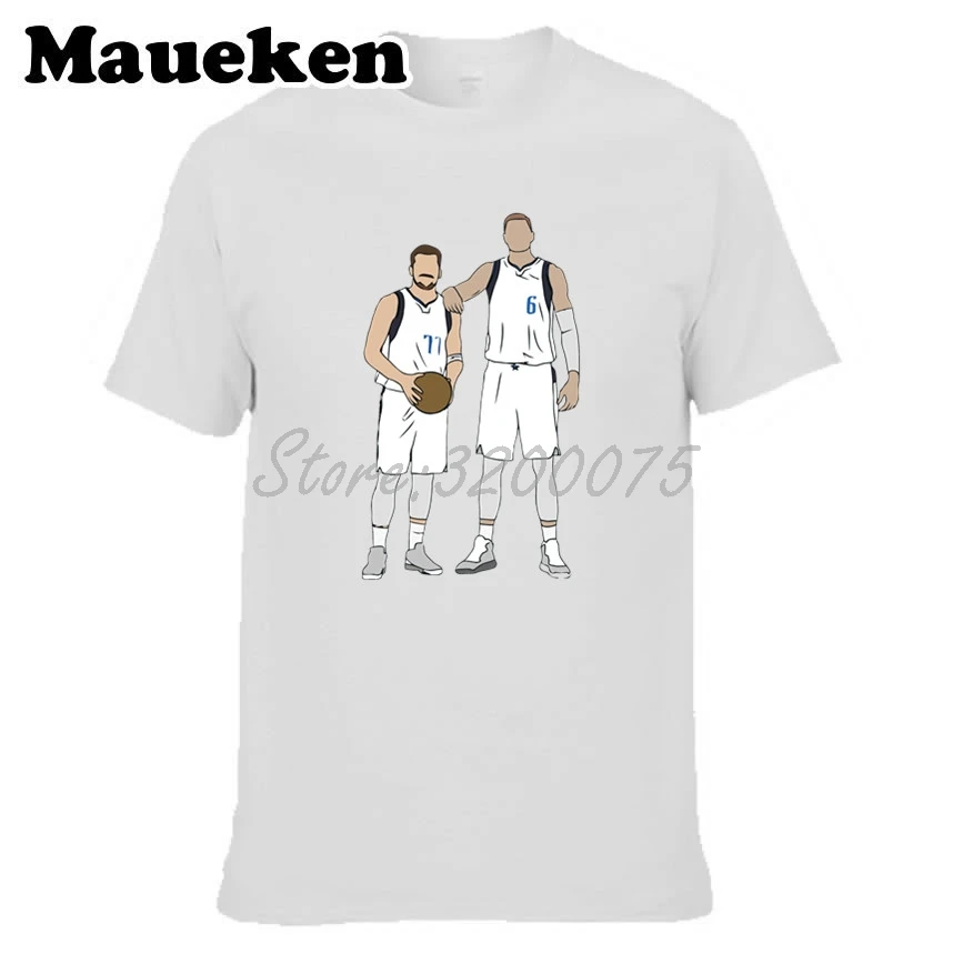 Мужская футболка в европейском стиле с двумя звездами Luka Doncic 77 X Кристапс