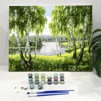 gatyztory%c2%a0frame picture diy painting by numbers landscape number painting modern wall art picture canvas diy gift 60x75cm